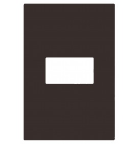 Placa 1 Módulo Horizontal com Suporte 4x2 - RECTA CHOCOLATE SATIN FOSCO